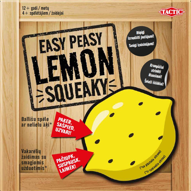 Desková hra Lemon Squeaky pro zábavnou rodinnou hru, 2–4 hráči
