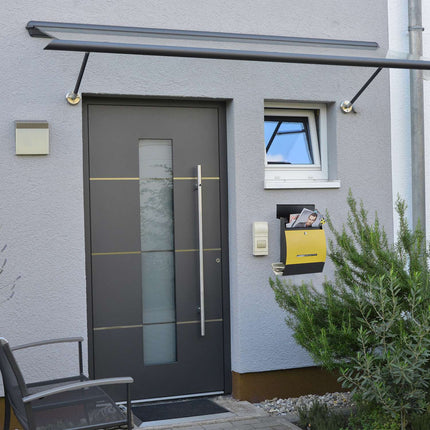 Letterbox with newspaper holder