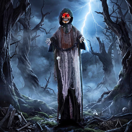 Lifesize 170 cm Animated Grim Reaper with Sound & Lights