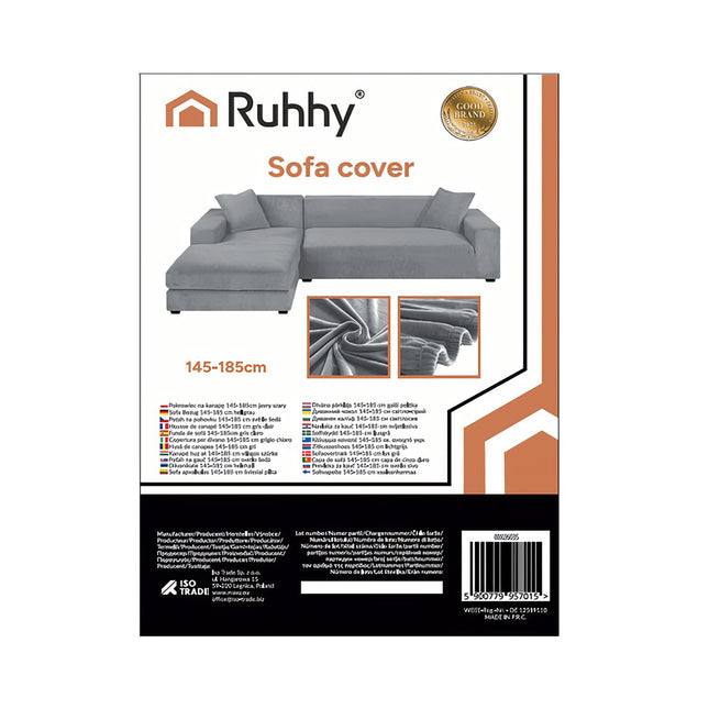 Light Gray Sofa Cover, 145-185cm, Stretch Fabric