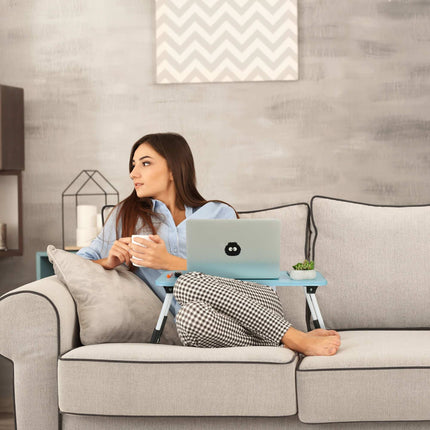 Light blue laptop table