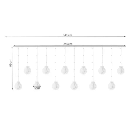 Lichtervorhang 108LED USB warmweiß KŚ19736