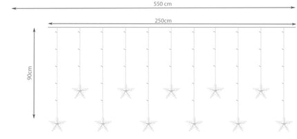 Světelný závěs 108 LED, vícebarevný, 31V KŚ11319