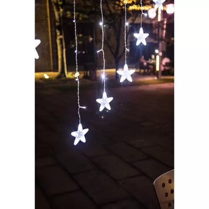 Světelný závěs 136 LED USB, studená bílá, KŚ19740