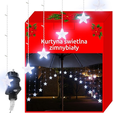 Světelný závěs 136 LED, studená bílá, 31V KŚ11338