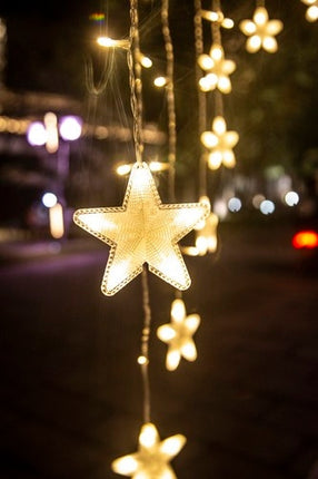 Světelný závěs 136 LED, teplá bílá, 31V KŚ11337
