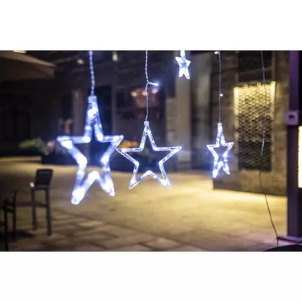 Světelný závěs 138 LED USB, studená bílá, KŚ19752