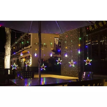 Světelný závěs 138 LED USB, vícebarevný, KŚ19748