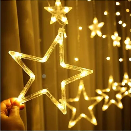 Světelný závěs 138 LED USB, teplá bílá, KŚ19750