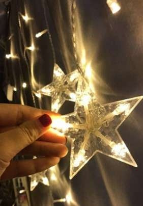 Světelný závěs 138 LED, studená bílá, 31V KŚ11330