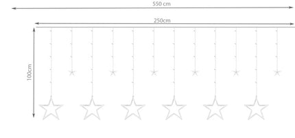Světelný závěs 138 LED, teplá bílá, 31V KŚ11317