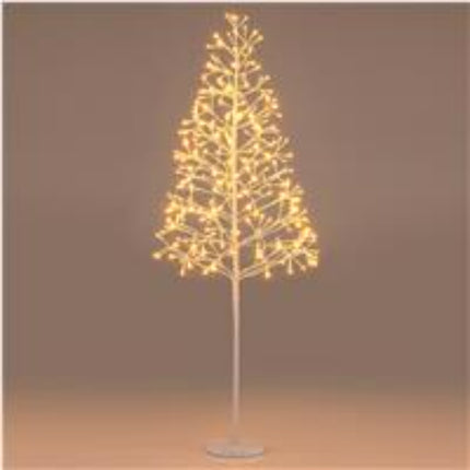 Svítící bříza 120 cm, 240 LED teplá bílá, zatížená základna