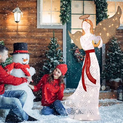 Svítící vánoční anděl, 150 cm, 120 LED teplá bílá