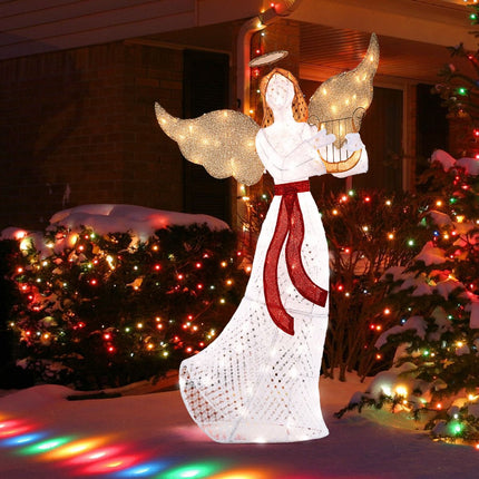 Svítící vánoční anděl, 150 cm, 120 LED teplá bílá
