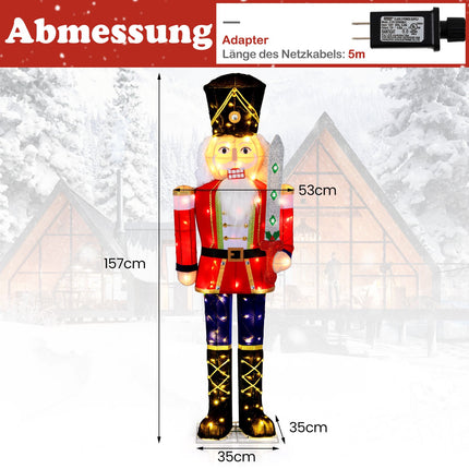 Svítící figurka louskáčka, 157 cm, 100 LED