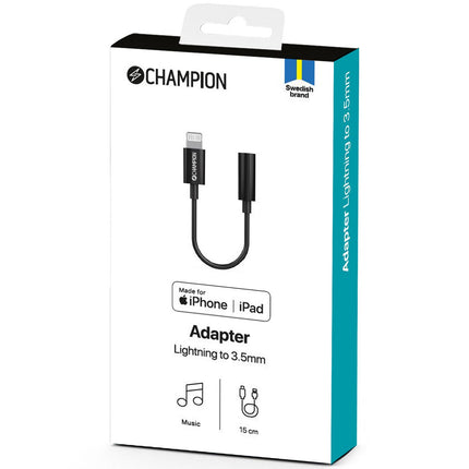 Adaptér Lightning na 3,5 mm, černý