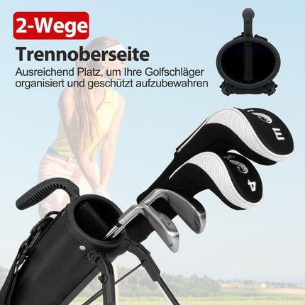 Lightweight Golf Stand Bag with 2-Way Divider & Rain Hood