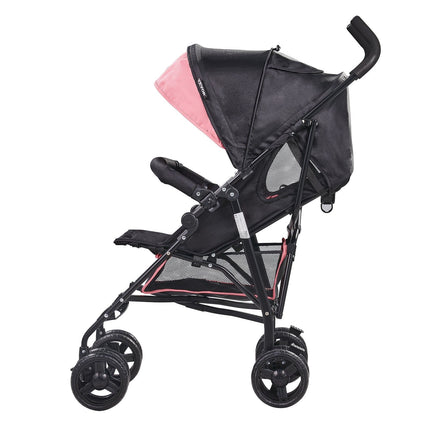 Lightweight Travel Stroller – Compact Fold, Recline, Large Basket