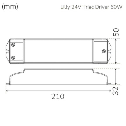 Transformátor Lilly Driver pro LED pásek, 24V, 0-60W, IP20