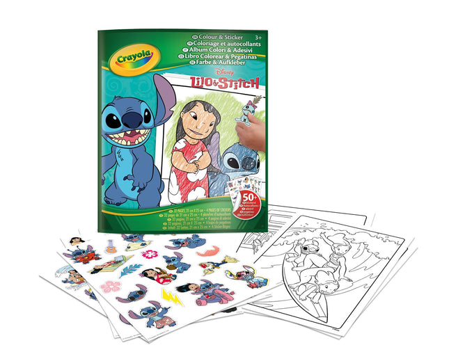 Kreativní sada Lilo & Stitch s omalovánkami a samolepkami pro děti