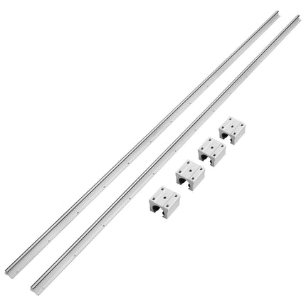 Linear Guide Rail Set, 1800mm, 20mm Shaft, 2 Rails, 4 Blocks