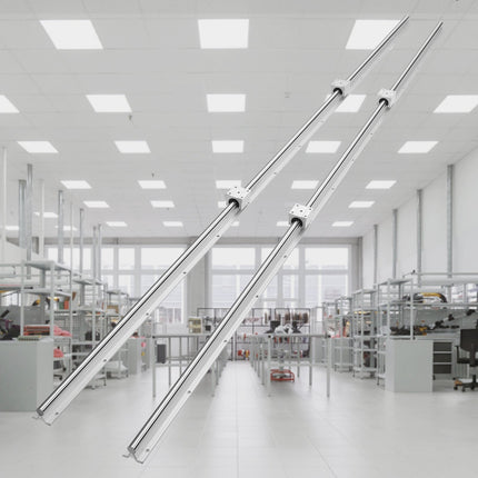 Linear Guide Rail Set 2000mm, 16mm, 2 Rails 4 Blocks