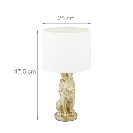 Stolní lampa ve tvaru lva