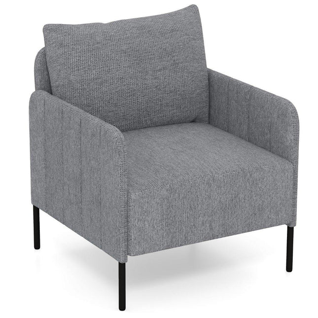 Living Room Armchair with Adjustable Foot Pads, Gray, 73x79x79 cm