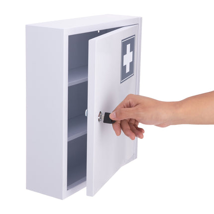 Abschließbarer Medikamentenschrank, 3 Fächer, Wandmontage