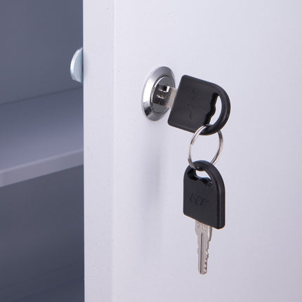 Abschließbarer Medikamentenschrank, 3 Fächer, Wandmontage