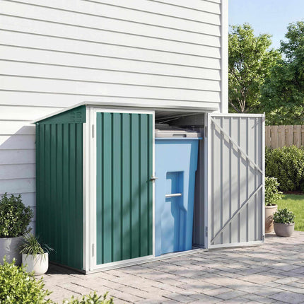 Lockable Steel Bin Storage for 2 Bins with Double Doors