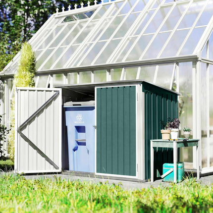 Lockable Steel Bin Storage for 2 Bins with Double Doors