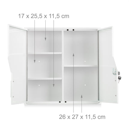 Abschließbarer Medikamentenschrank mit Kreuz