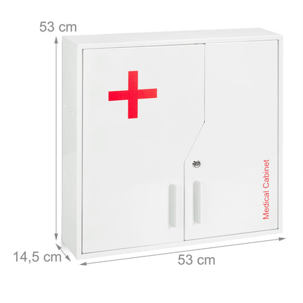 Abschließbarer Medikamentenschrank mit Kreuz