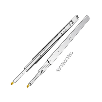 Locking Drawer Slides, 52 in Full Extension, 500 lb Pair