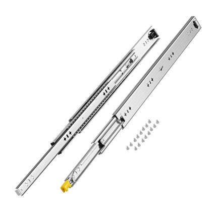 Locking Drawer Slides Pair, 24-Inch, Ball Bearing, 250 lb