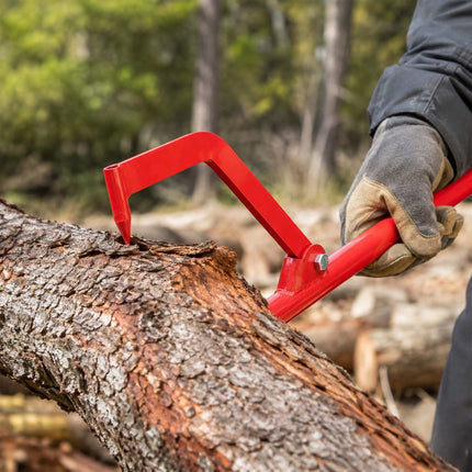 Log Lifter with Swivel Hook, Steel, Red/Black