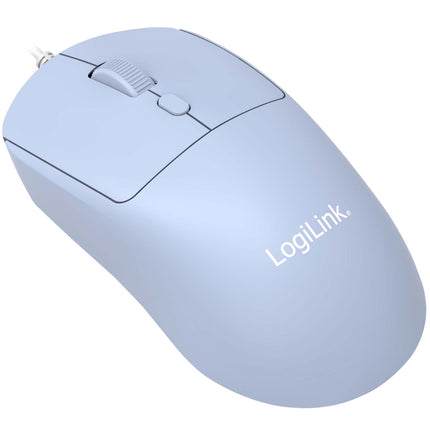 LogiLink Optical Kids USB Mouse with 1200–2400 DPI, Blue, USB-A, 150 cm Cable