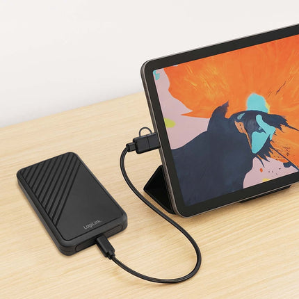 LogiLink USB-C Enclosure for 2.5" SATA HDD/SSD Up To 10 TB, 5 Gbps, Black