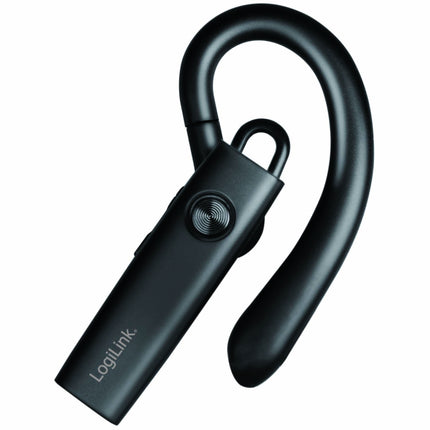 LogiLink Wireless Mono Bluetooth Headset with Detachable Mic, Black