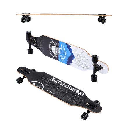 Longboard, design s lebkou, dřevěná deska