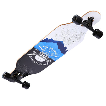 Longboard, design s lebkou, dřevěná deska