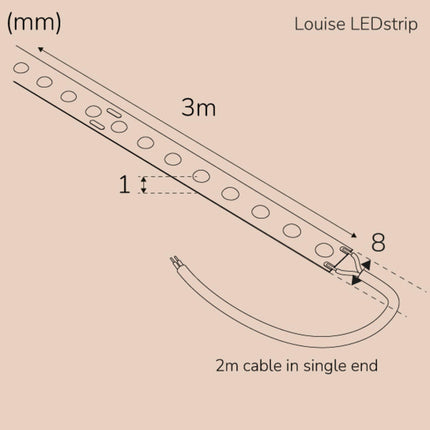 LED pásek Louise COB-LED DOT bez transformátoru IP20 3m??? 3000K???