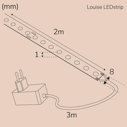Sada LED pásku Louise COB-LED DOT IP20 2m??? 3000K???