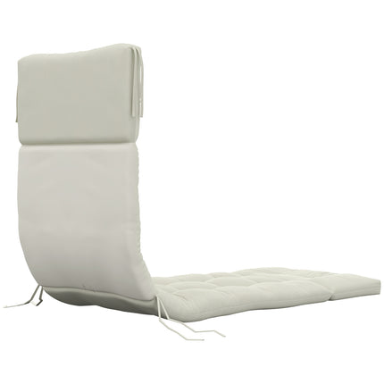 Polstr na zahradní židli krémově bílý, polyester, 200x60x13cm