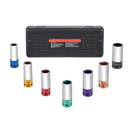 Lug Nut Impact Socket Set, 1/2 in Drive, 7-Piece 17–27mm