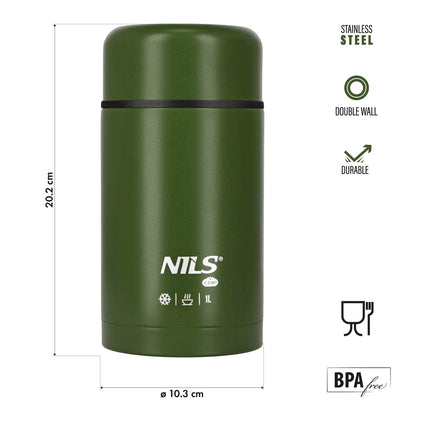 Termoska na jídlo 1000ml, zelená, izolační