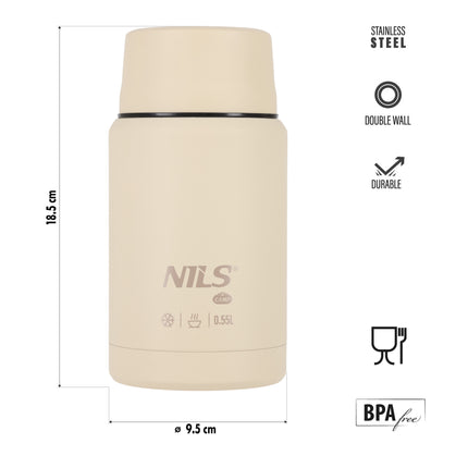 Termoska na jídlo 550ml nerezová, nepropustná