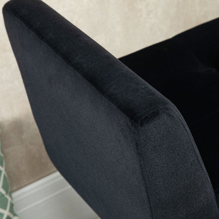 Luxusně čalouněná černá lavice s úložným prostorem – samet, 107cm