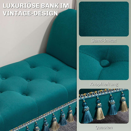 Luxusní sametová lavice, šedé čalounění – obývací pokoj/ložnice